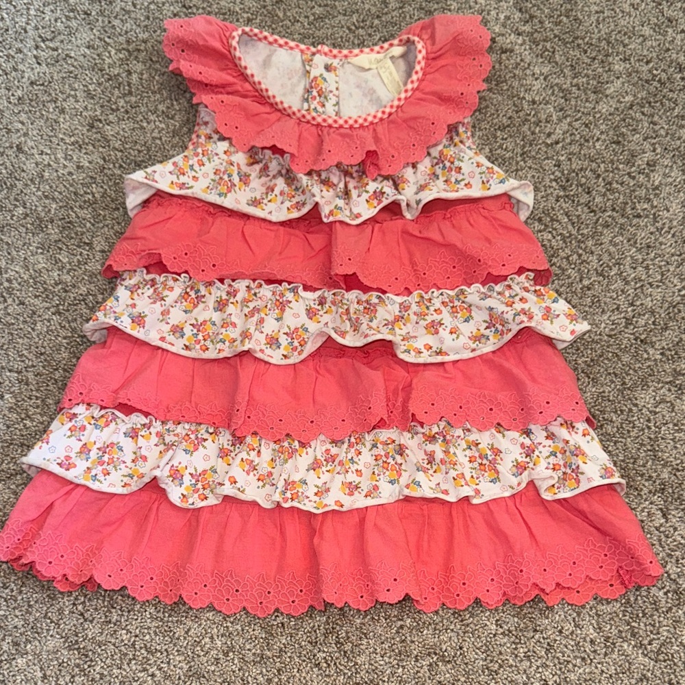 Matilda Jane Floral Ruffle Kids Top Sz 8